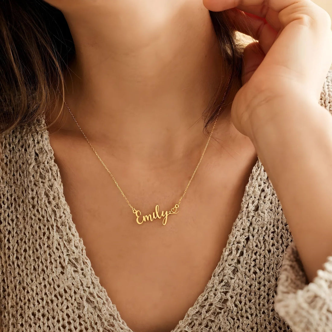 Personalised Name Necklace with Heart