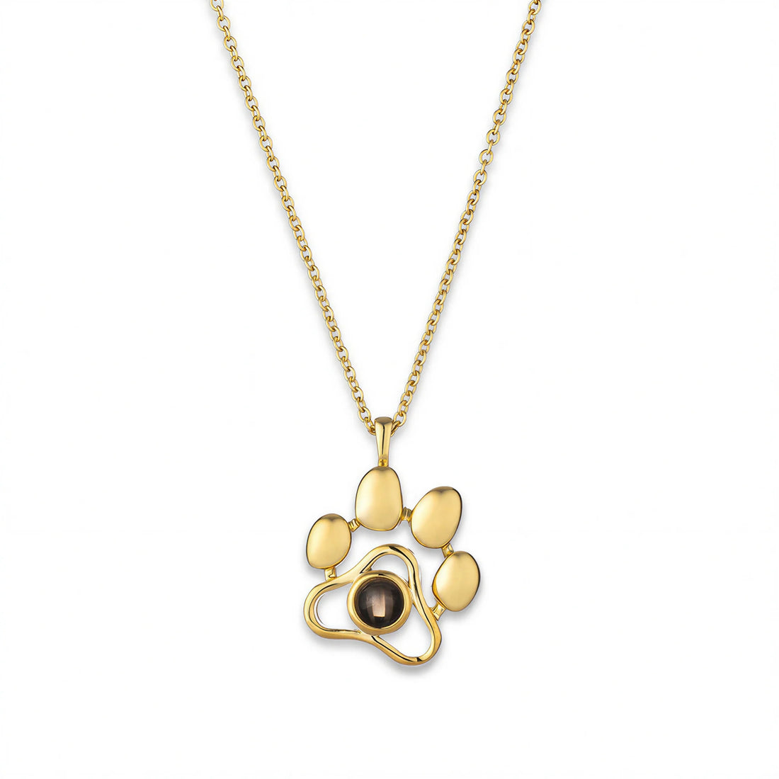 Paw Print Photo Necklace