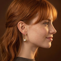 Pearl Huggie Earrings
