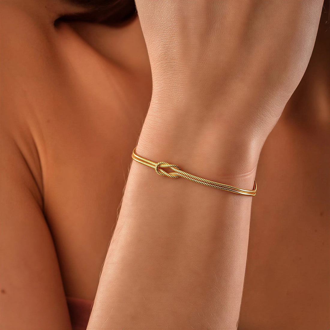 Knotted Round Snake Chain Bracelet