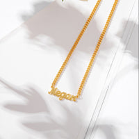Personalised Name Necklace with Curb Chain