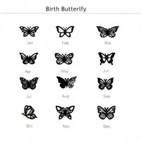 Dainty Birth Butterfly Name Necklace