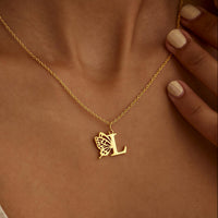 Personalised Butterfly Initial Necklace