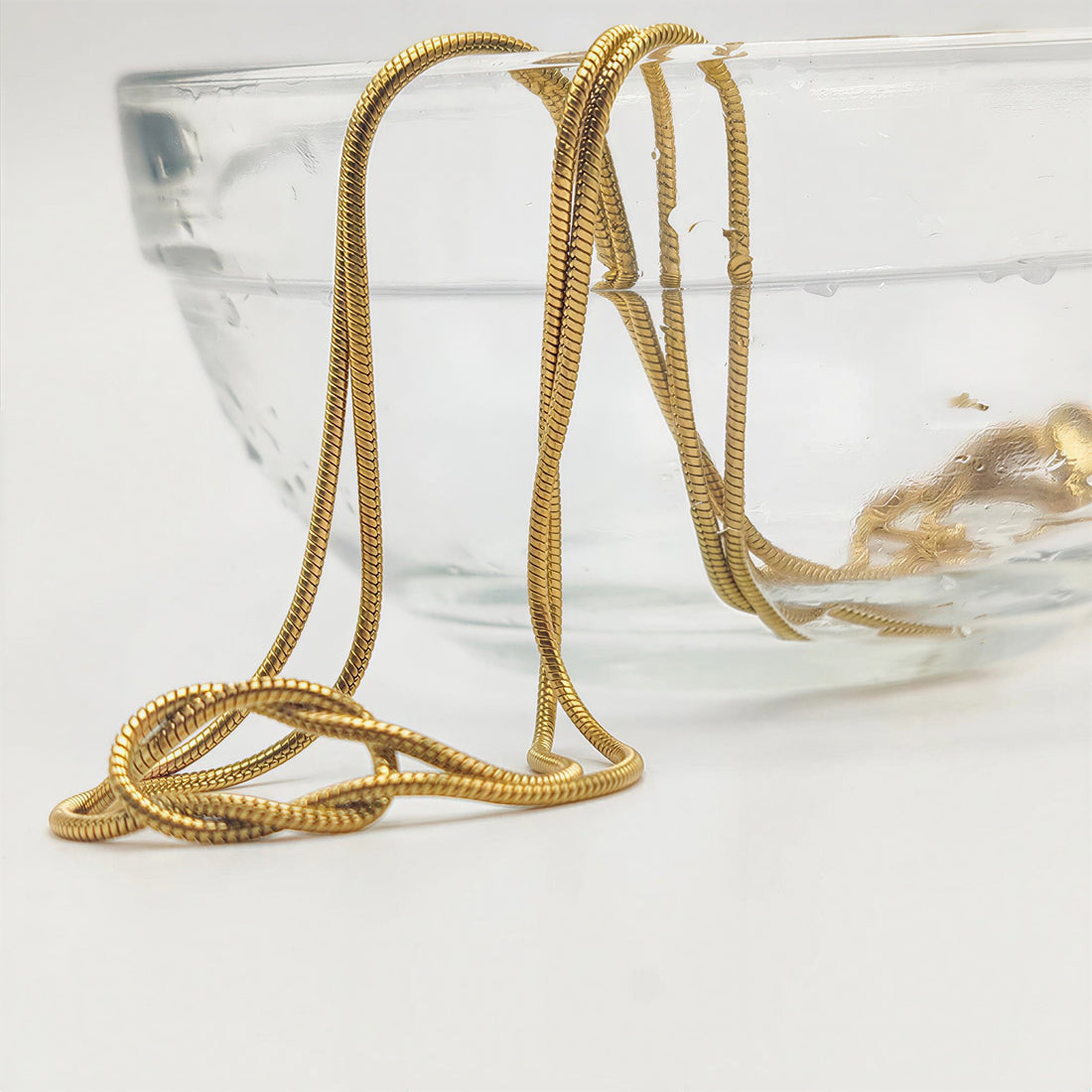 Knotted Round Snake Chain Necklace