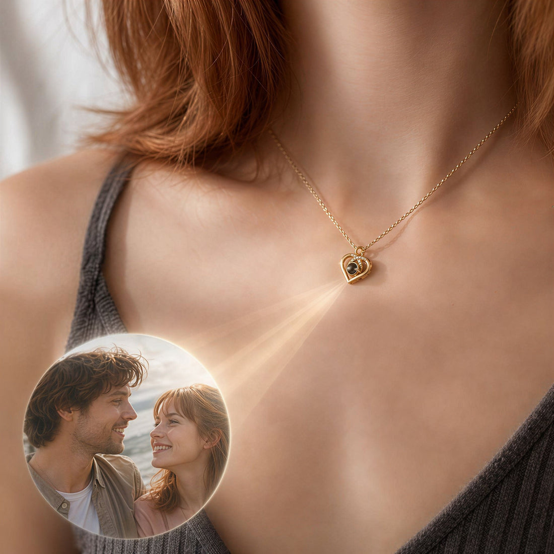 Photo Heart Necklace