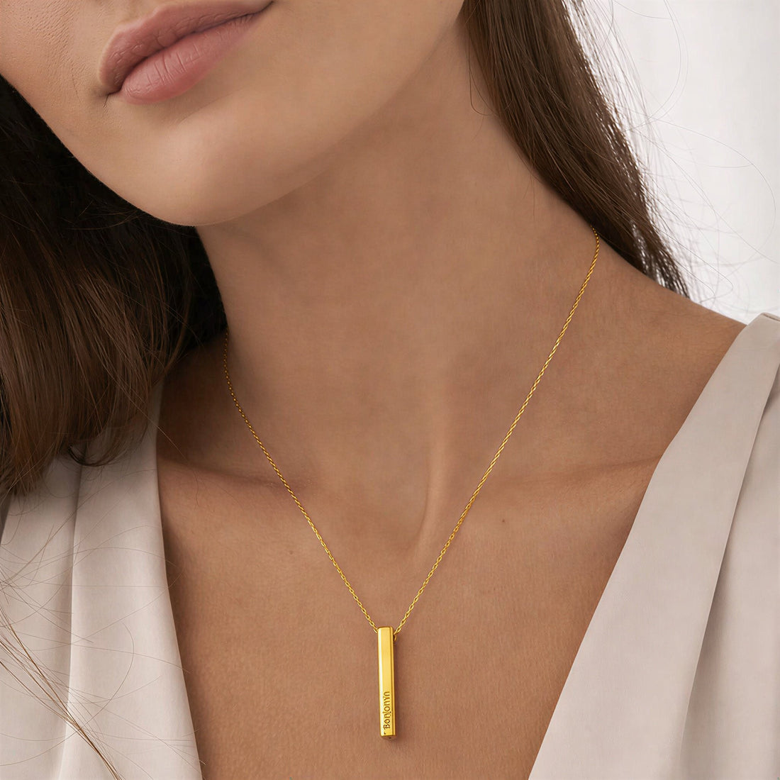 Personalised 3D Bar Necklace