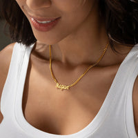 Personalised Name Necklace with Curb Chain