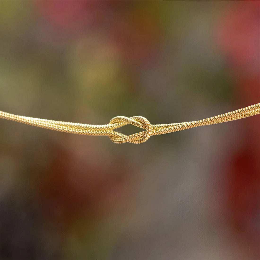 Knotted Round Snake Chain Bracelet