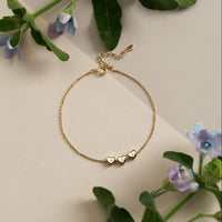 Initial Tiny Heart Charm Bracelet