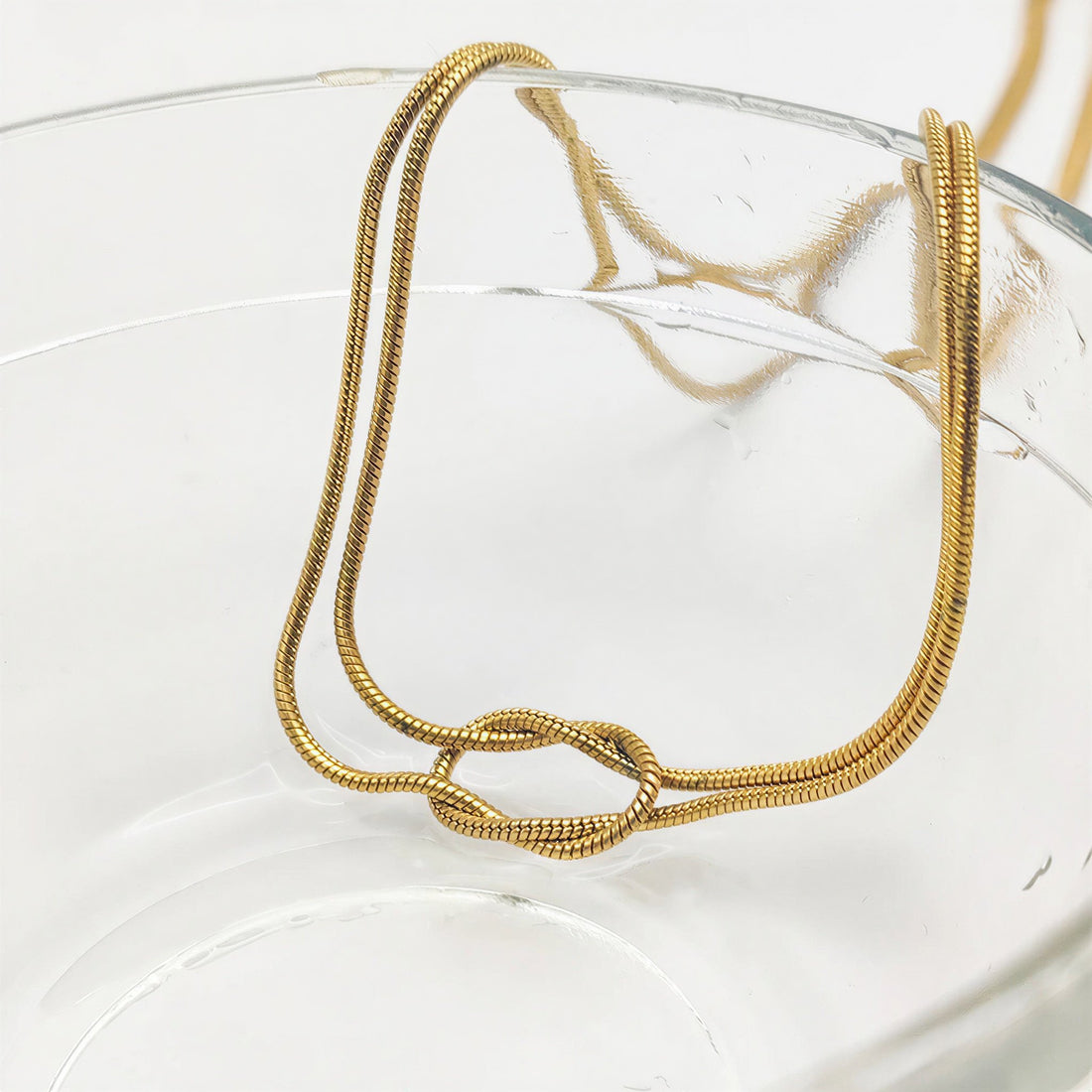 Knotted Round Snake Chain Necklace
