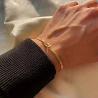 Knotted Round Snake Chain Bracelet