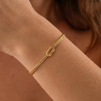 Knotted Round Snake Chain Bracelet