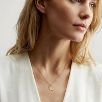 Dainty Moon Pendant Necklace