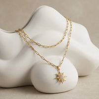 Rhinestone Sun Necklace