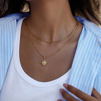 Rhinestone Sun Necklace