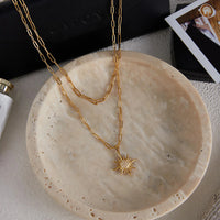 Rhinestone Sun Necklace