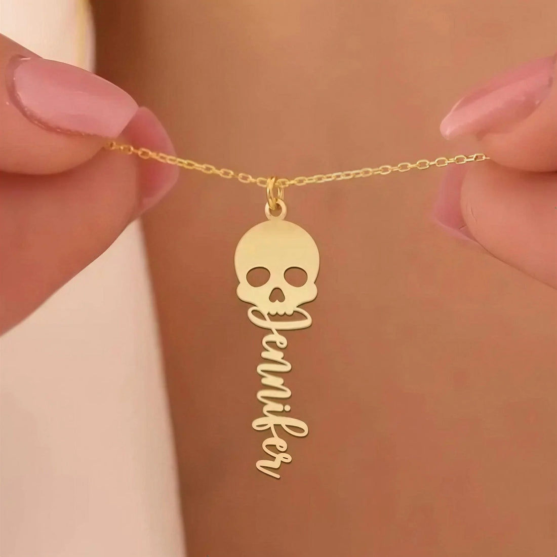 Skull Name Necklace