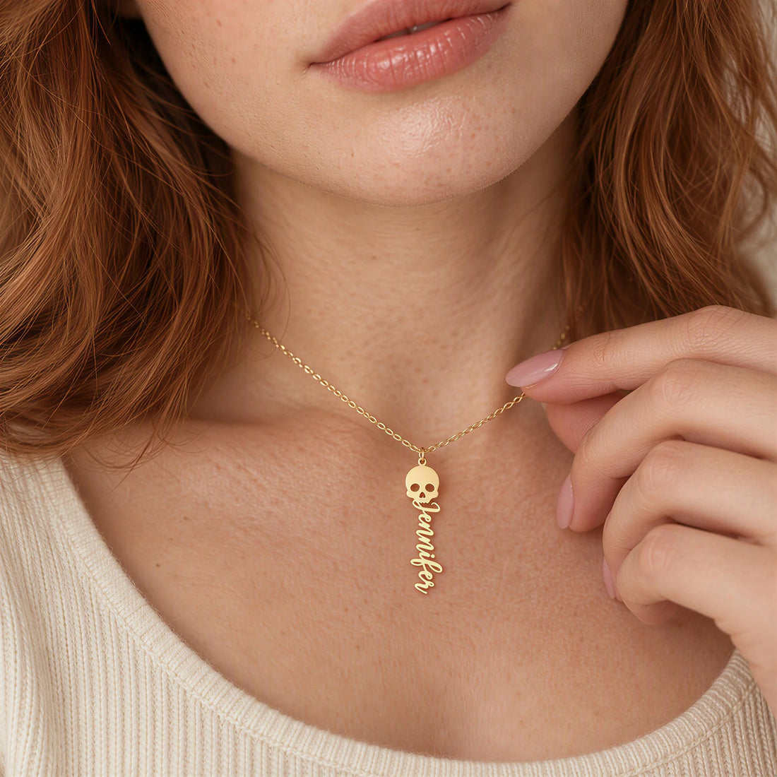 Skull Name Necklace