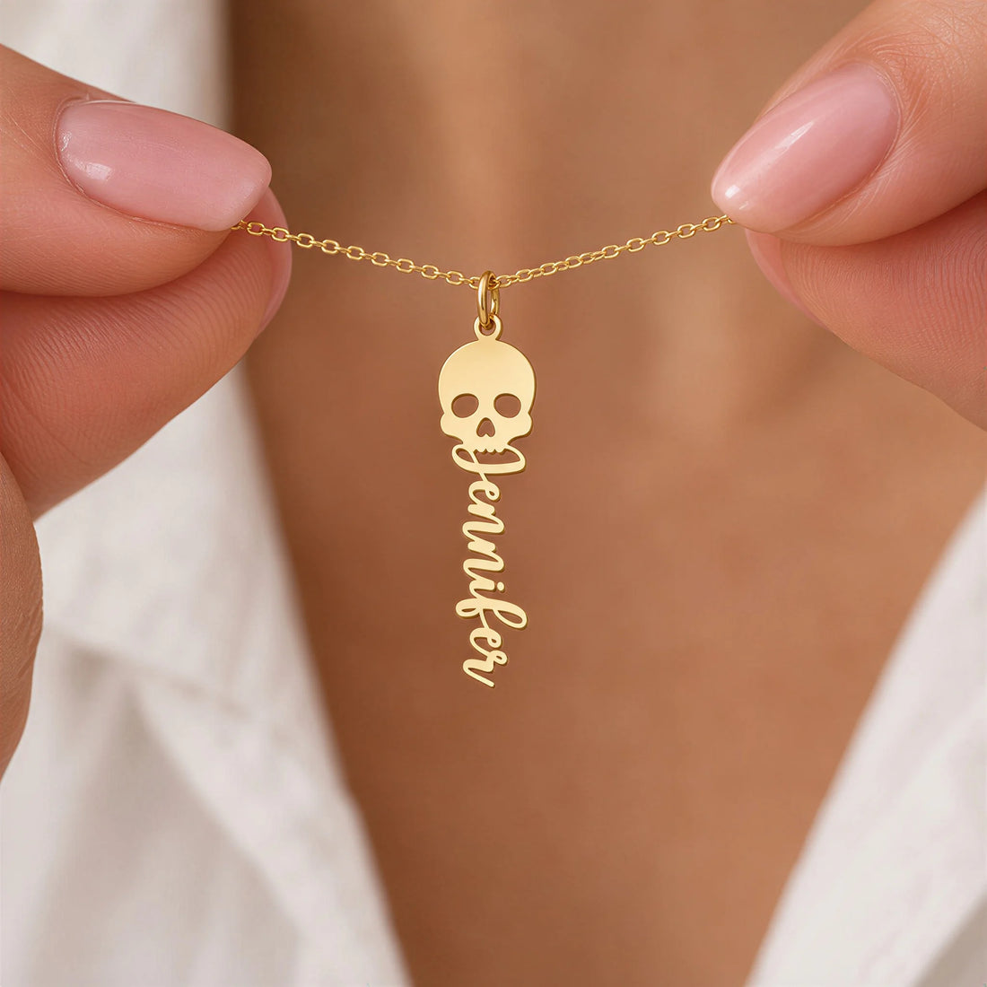 Skull Name Necklace