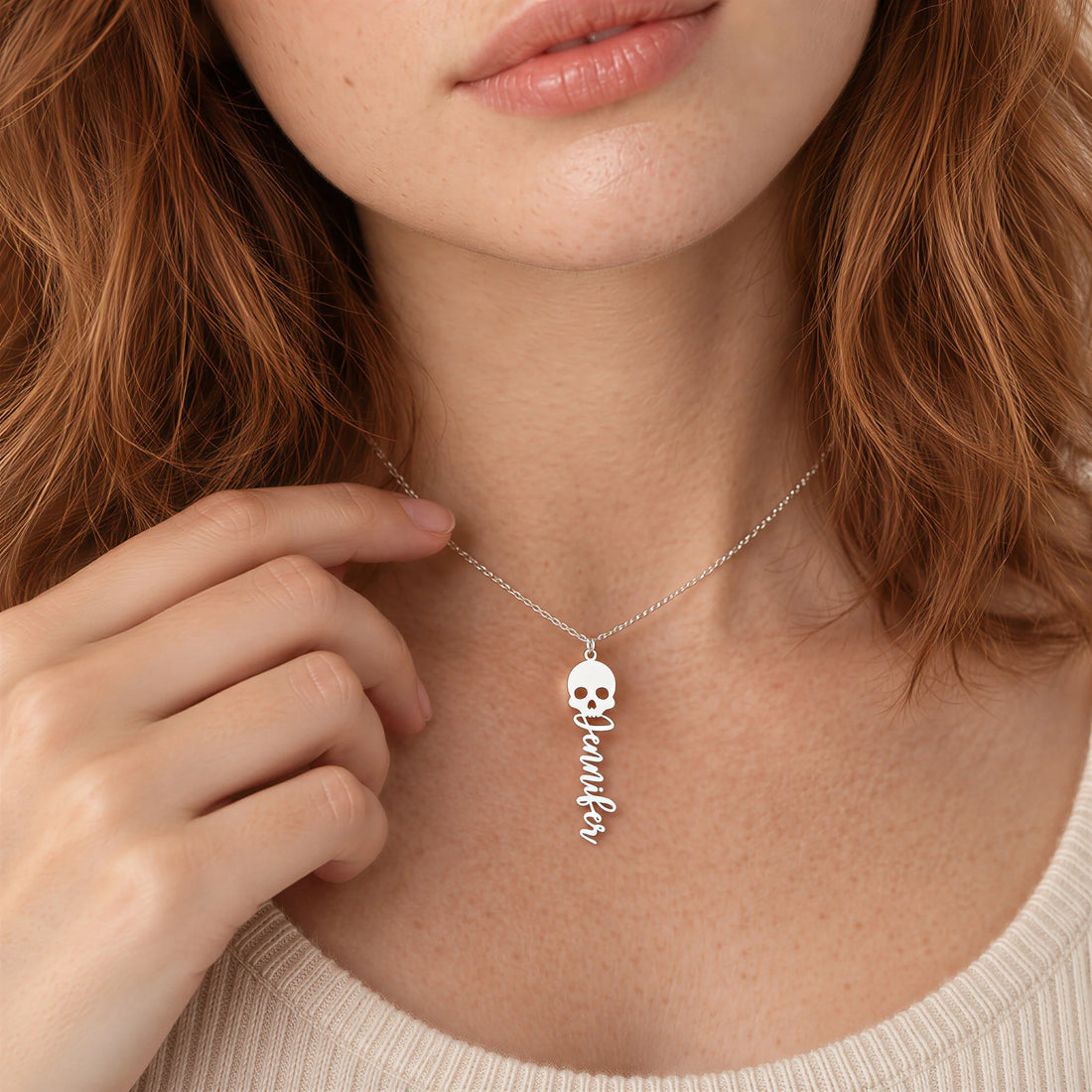 Skull Name Necklace