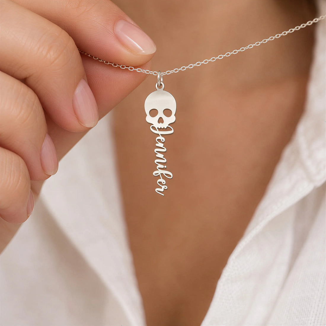 Skull Name Necklace