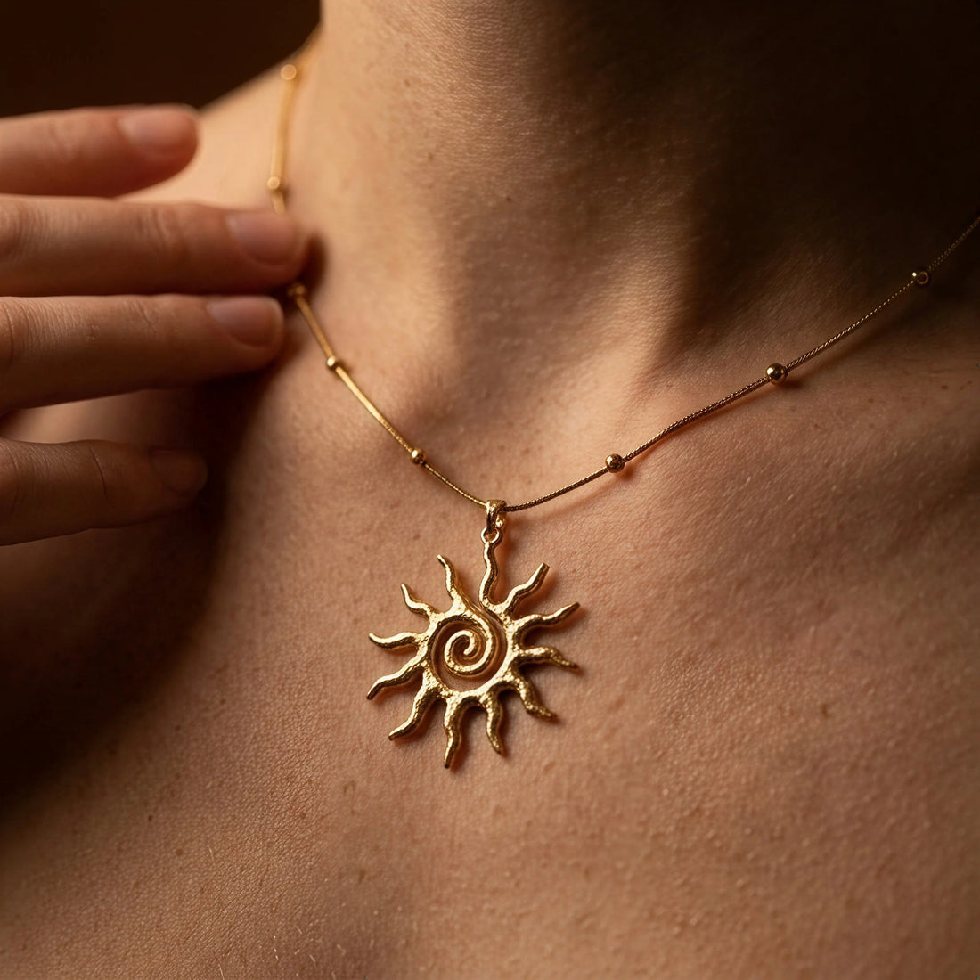 Spiral Sun Necklace