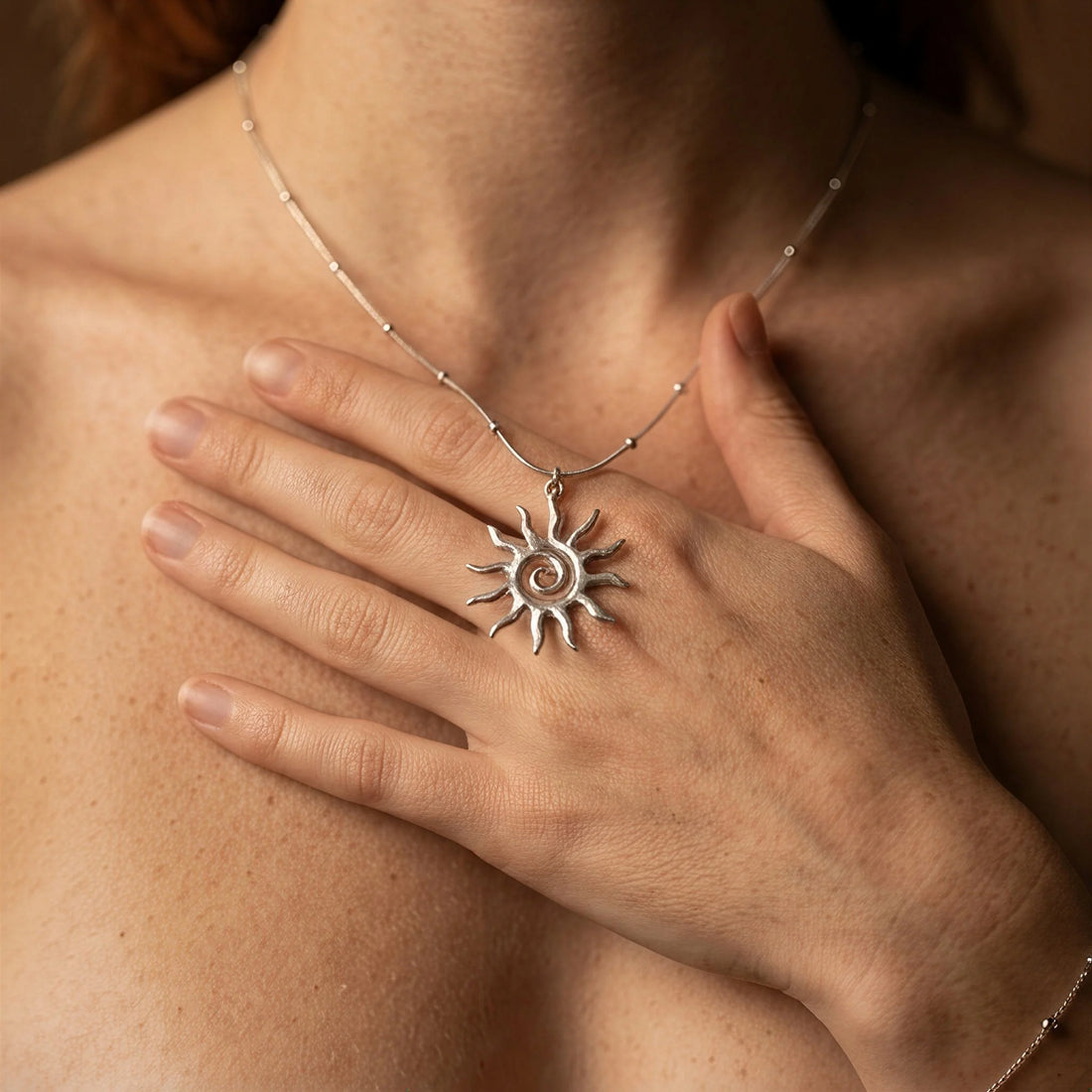 Spiral Sun Necklace