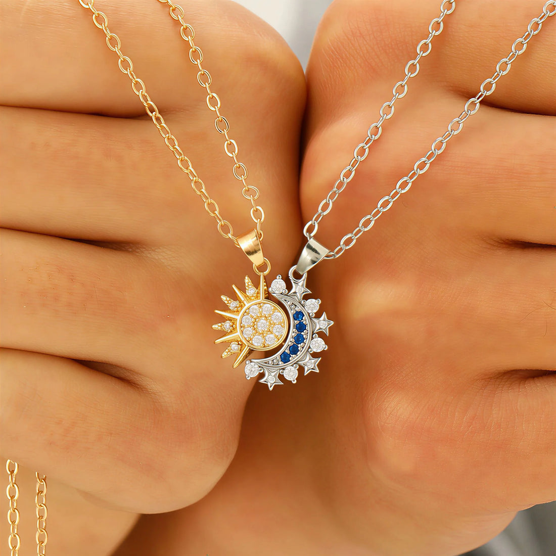 Sun and Moon Couple Necklaces