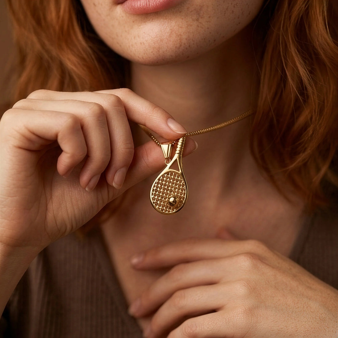 Tennis Racket Necklace