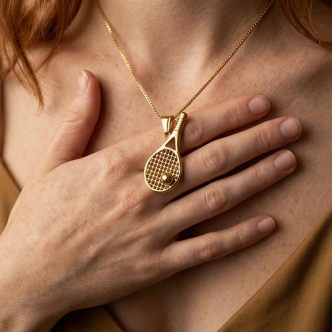 Tennis Racket Necklace