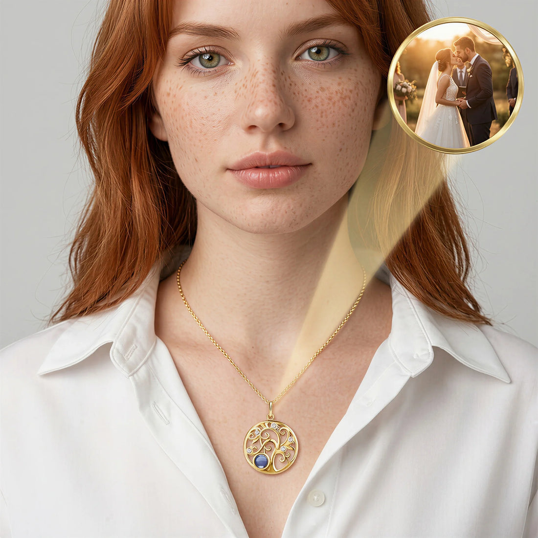 Tree of Life Photo Necklace