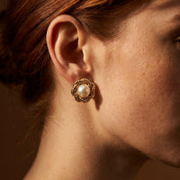 Pearl Flower Studs
