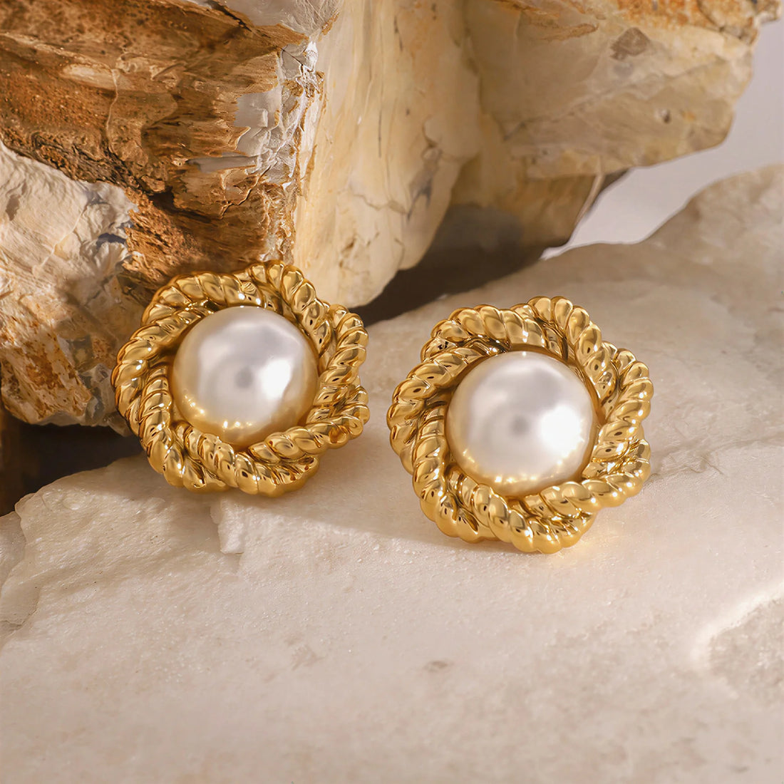 Pearl Flower Studs