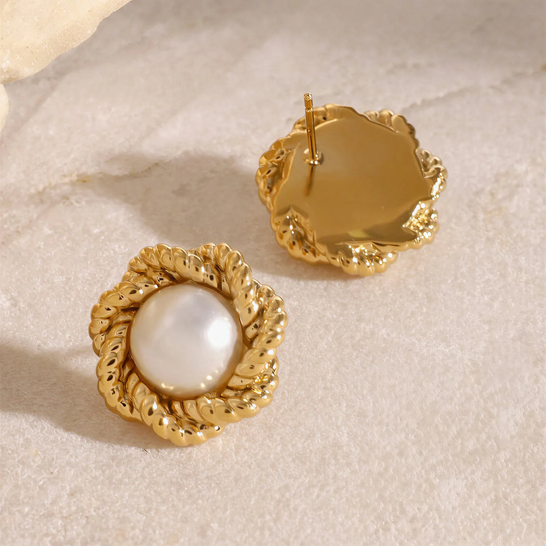 Pearl Flower Studs