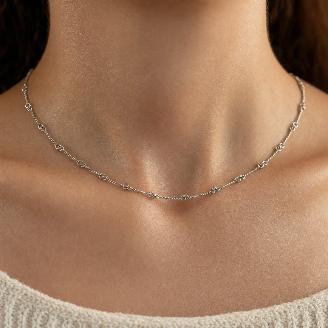 Twisted Knot Chain Necklace
