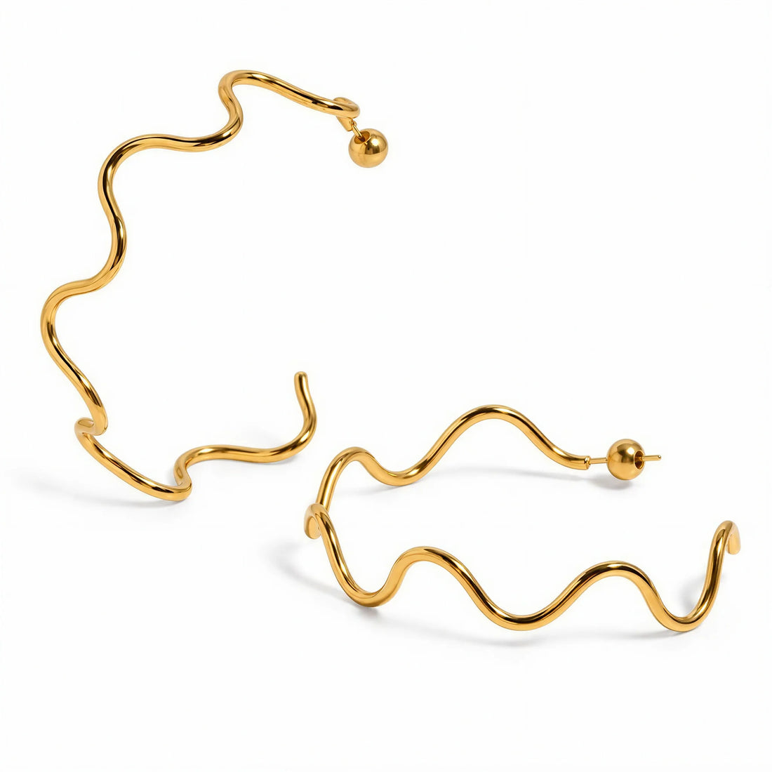 Wavy Hoop Earrings