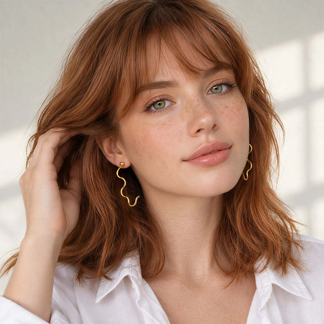 Wavy Hoop Earrings