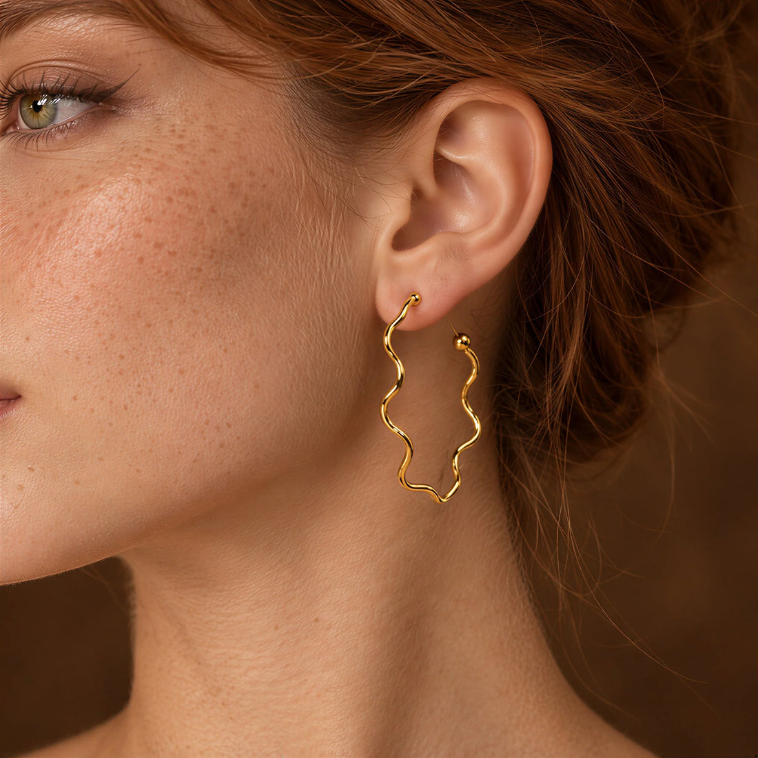 Wavy Hoop Earrings