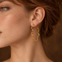 Wavy Hoop Earrings