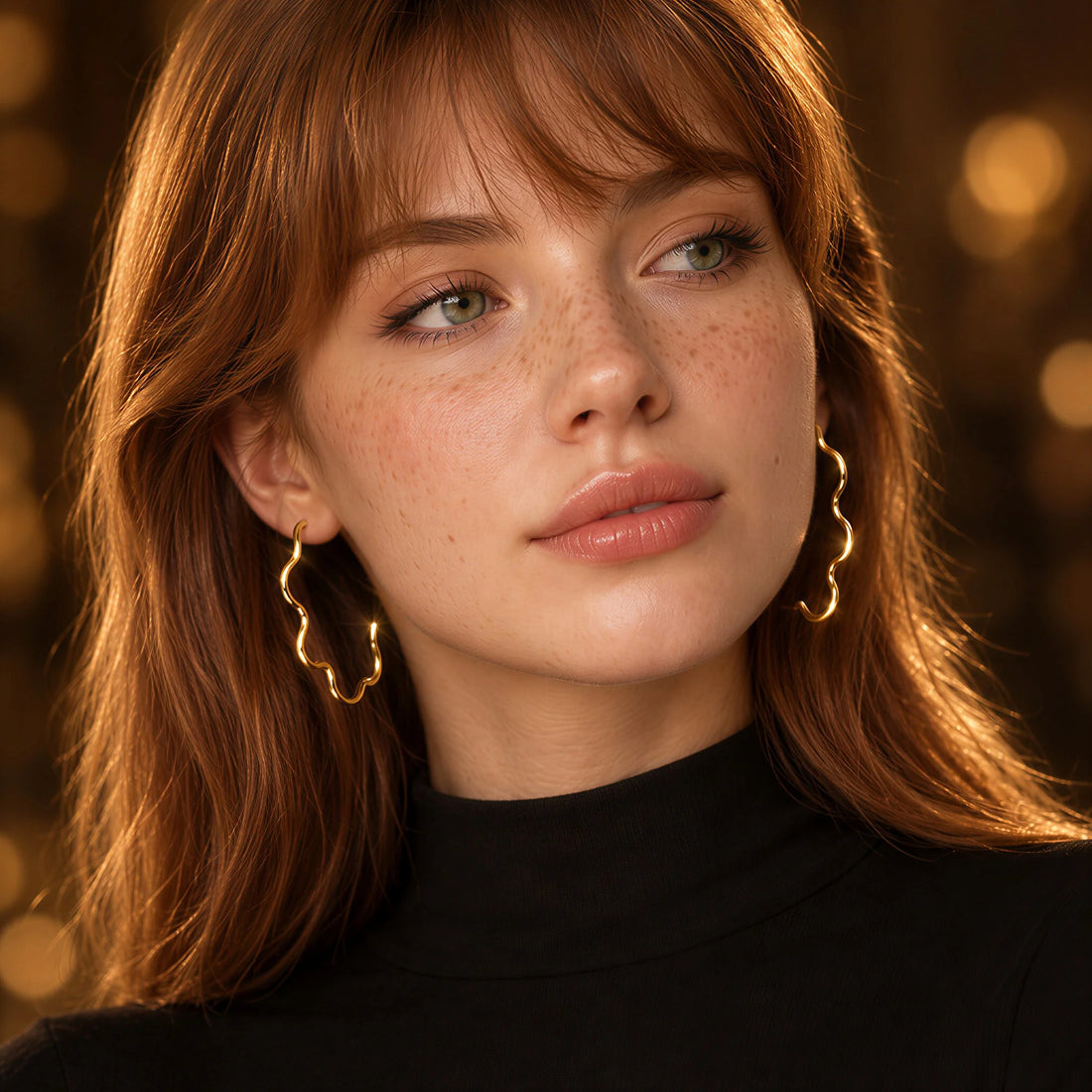 Wavy Hoop Earrings